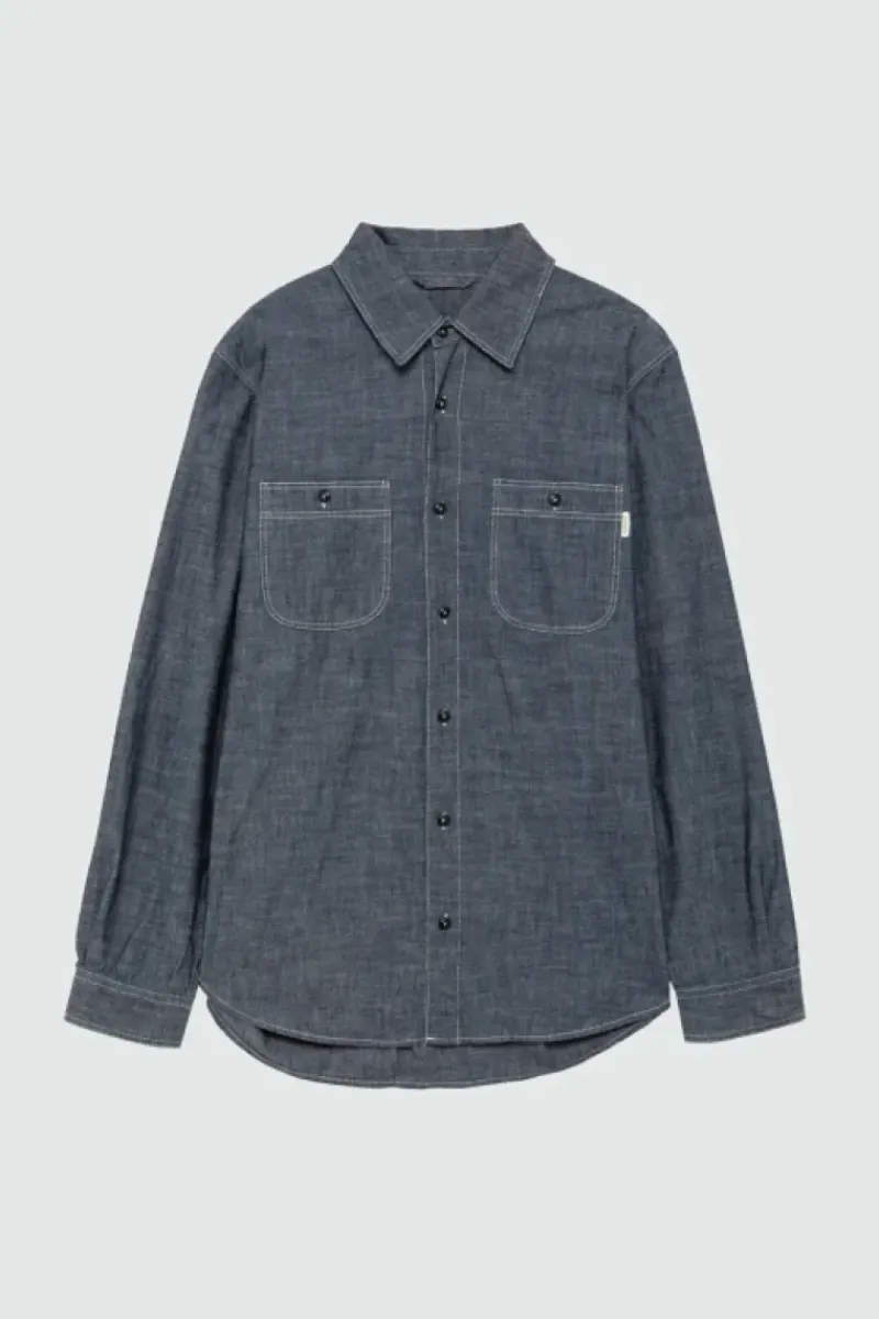 Uomo Roy Rogers Selvedge Bar|Camicie|Akansas Man Jap Selvedge Chambray Rinse