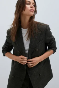 Donna Roy Rogers Capispalla|Blazer Doppiopetto Galles