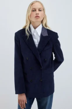 Donna Roy Rogers Capispalla|Blazer Doppiopetto In Velluto