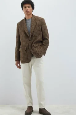 Uomo Roy Rogers Capispalla|Blazer New York In Lana Pied De Poule