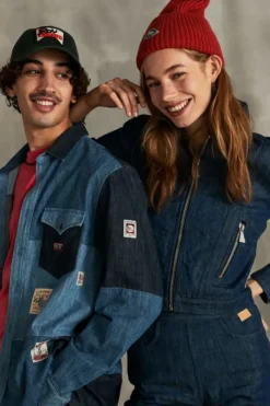 Uomo Roy Rogers Camicie|Camicia Kansas Patchwork 70th Denim Rinse