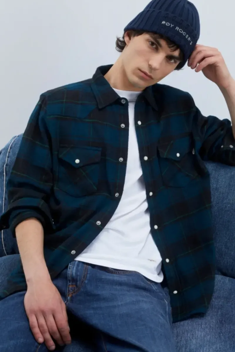 Uomo Roy Rogers Camicie|Camicia Martin Check Washed
