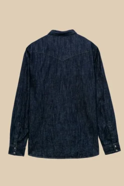 Uomo Roy Rogers Camicie|Camicia Western 70th Denim Cimosa Rinse
