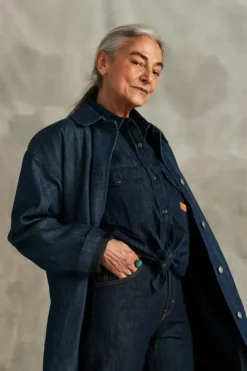 Donna Roy Rogers Camicie|Camicia Western 70th Denim Cimosa Rinse