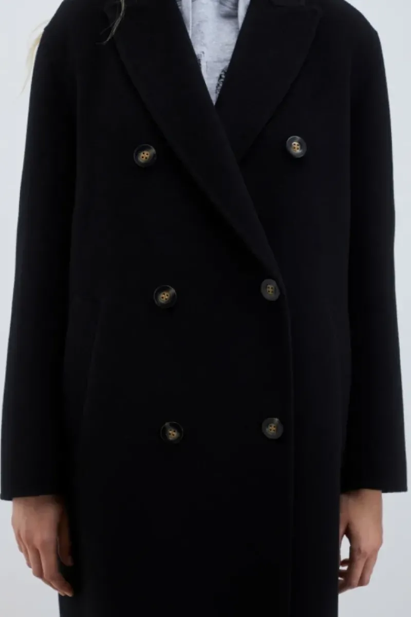 Donna Roy Rogers Capispalla|Cappotto Doppiopetto In Lana