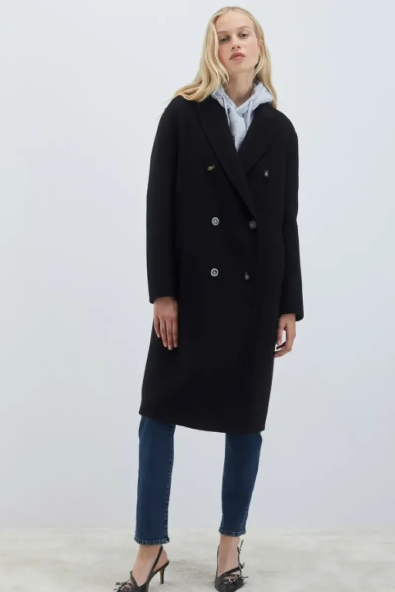 Donna Roy Rogers Capispalla|Cappotto Doppiopetto In Lana