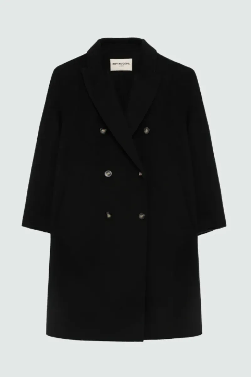 Donna Roy Rogers Capispalla|Cappotto Doppiopetto In Lana