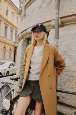 Donna Roy Rogers Capispalla|Cappotto Doppiopetto In Lana