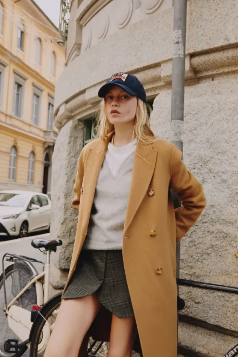 Donna Roy Rogers Capispalla|Cappotto Doppiopetto In Lana