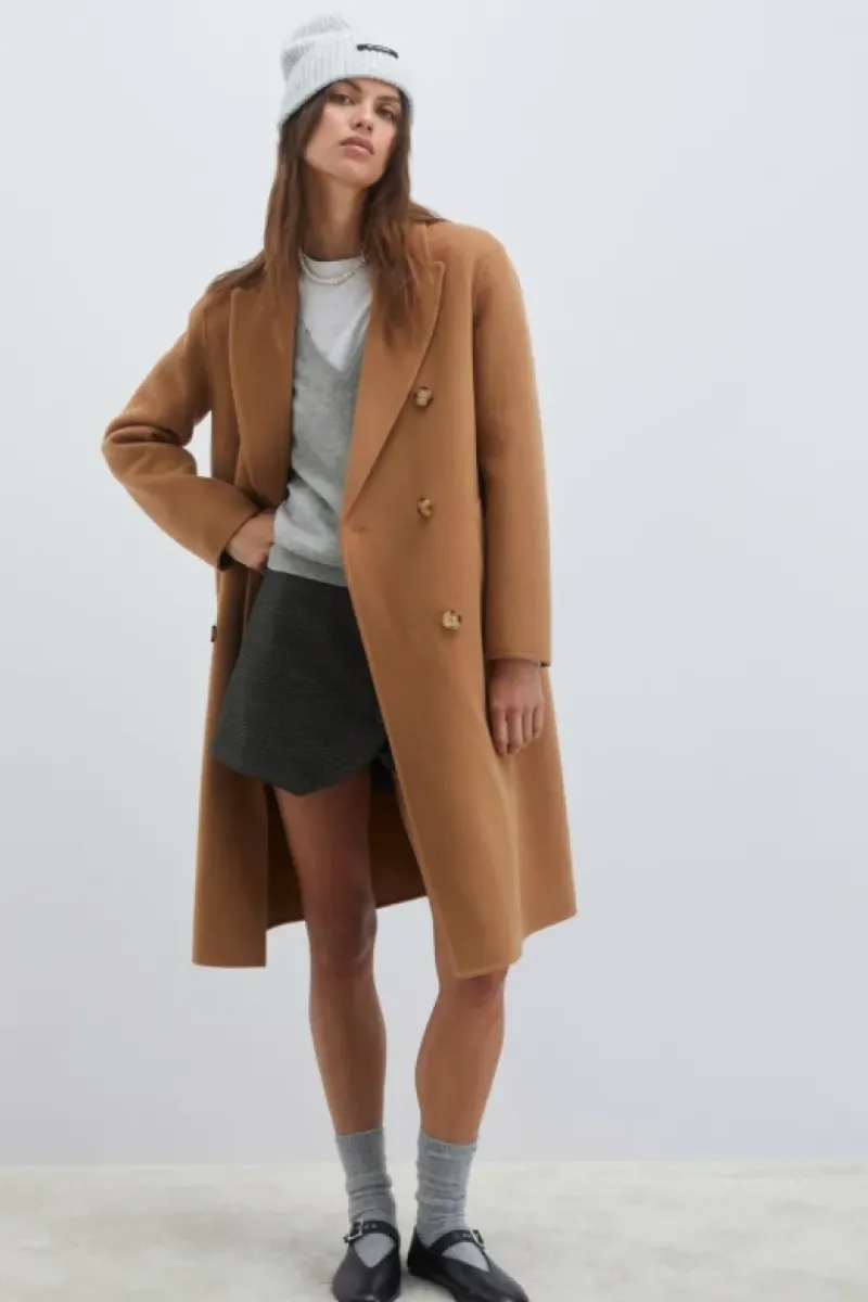 Donna Roy Rogers Capispalla|Cappotto Doppiopetto In Lana