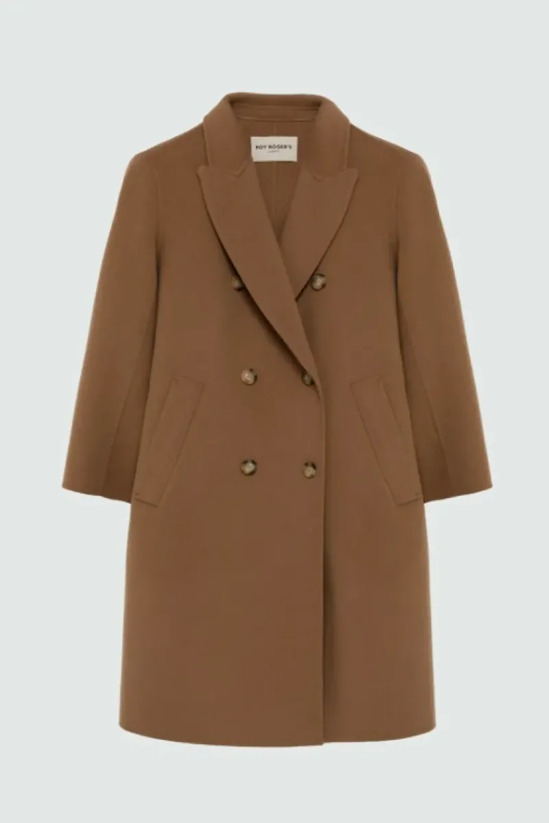Donna Roy Rogers Capispalla|Cappotto Doppiopetto In Lana