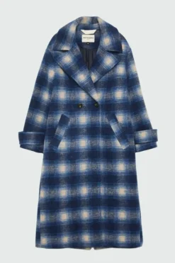 Donna Roy Rogers Capispalla|Cappotto Doppiopetto In Lana Check