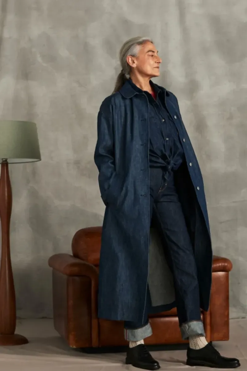 Donna Roy Rogers Capispalla|Cappotto Vintage 60 70th Denim Rinse