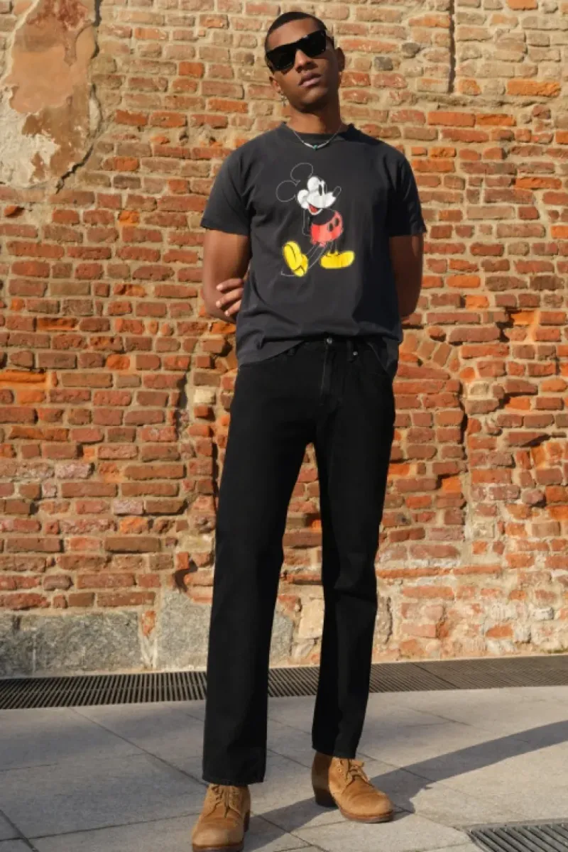 Uomo Roy Rogers Selvedge Bar|Jeans|Cult Wide Selvedge Bar Roy Roger's Black Denim Super S.w.