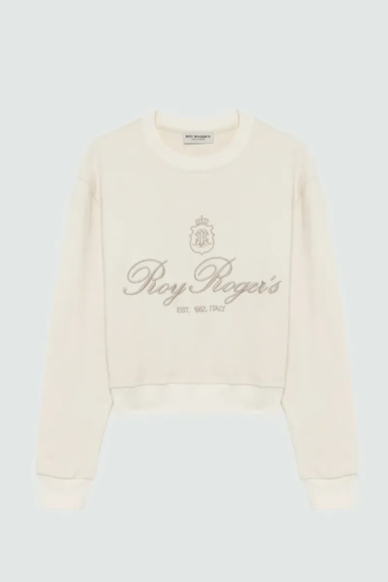 Donna Roy Rogers Maglieria E Felpe|Felpa Girocollo Ricamo Est 1952