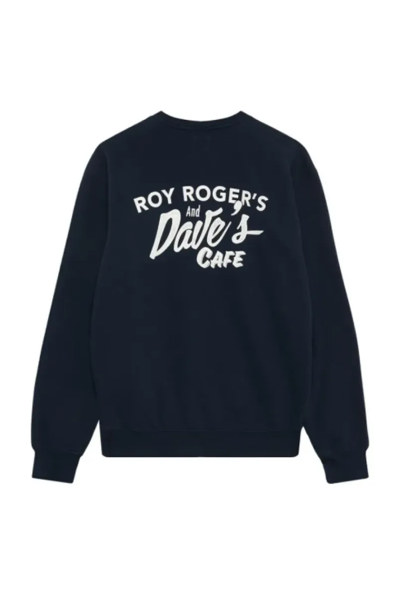 Uomo Roy Rogers Roy Roger's X Dave's Ny|Maglieria E Felpe|Felpa Roy Roger's X Dave's Ny Con Stampa Cafe