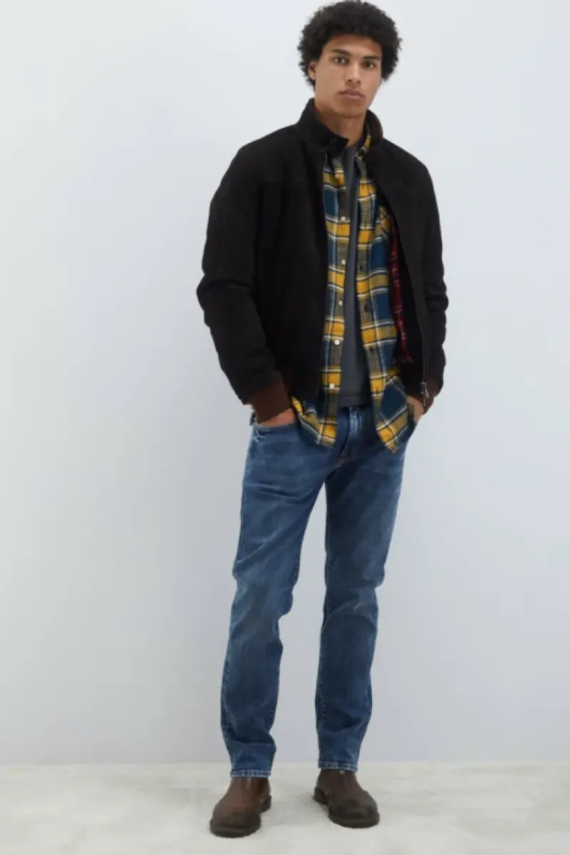 Uomo Roy Rogers Capispalla|Giacca Brando In Suede Washed
