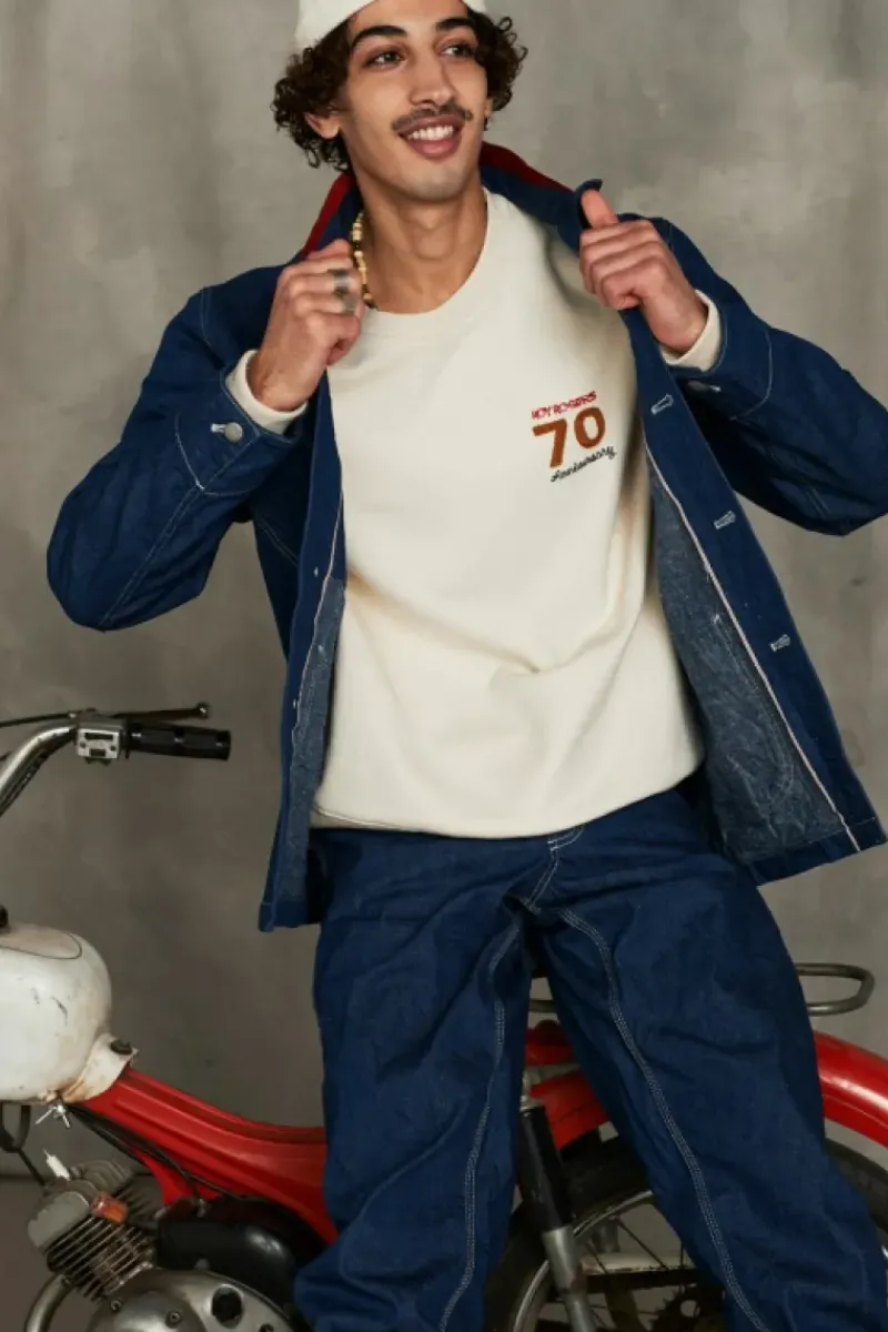 Uomo Roy Rogers Capispalla|Giacca Carcere 70th Denim Cimosa Rinse