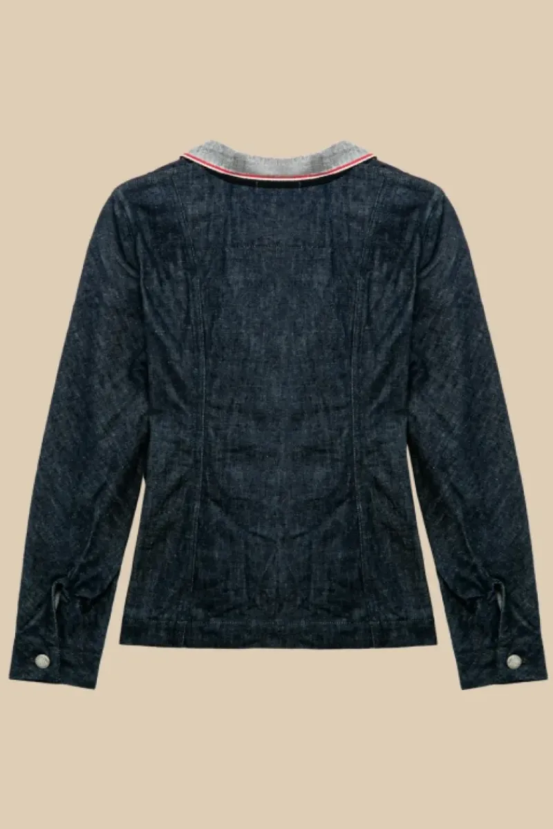 Donna Roy Rogers Capispalla|Giacca Destrutturata 70th Denim Cimosa Rinse