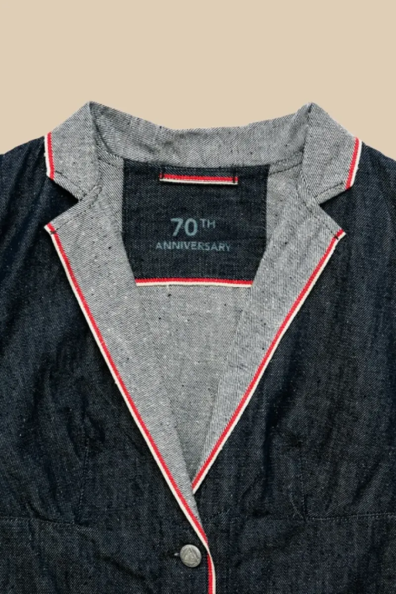 Donna Roy Rogers Capispalla|Giacca Destrutturata 70th Denim Cimosa Rinse