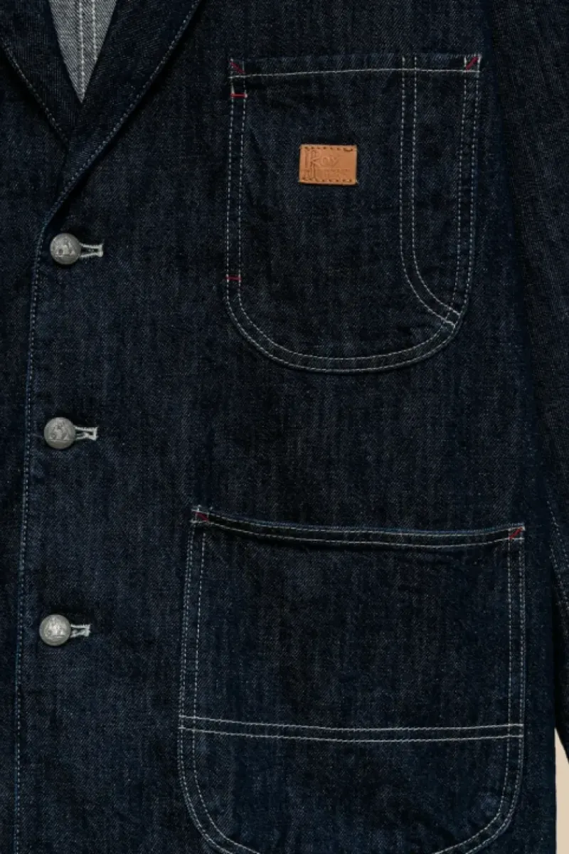 Uomo Roy Rogers Capispalla|Giacca Lavoro 70th Denim Cimosa Rinse
