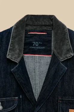 Uomo Roy Rogers Capispalla|Giacca Lavoro 70th Denim Cimosa Rinse