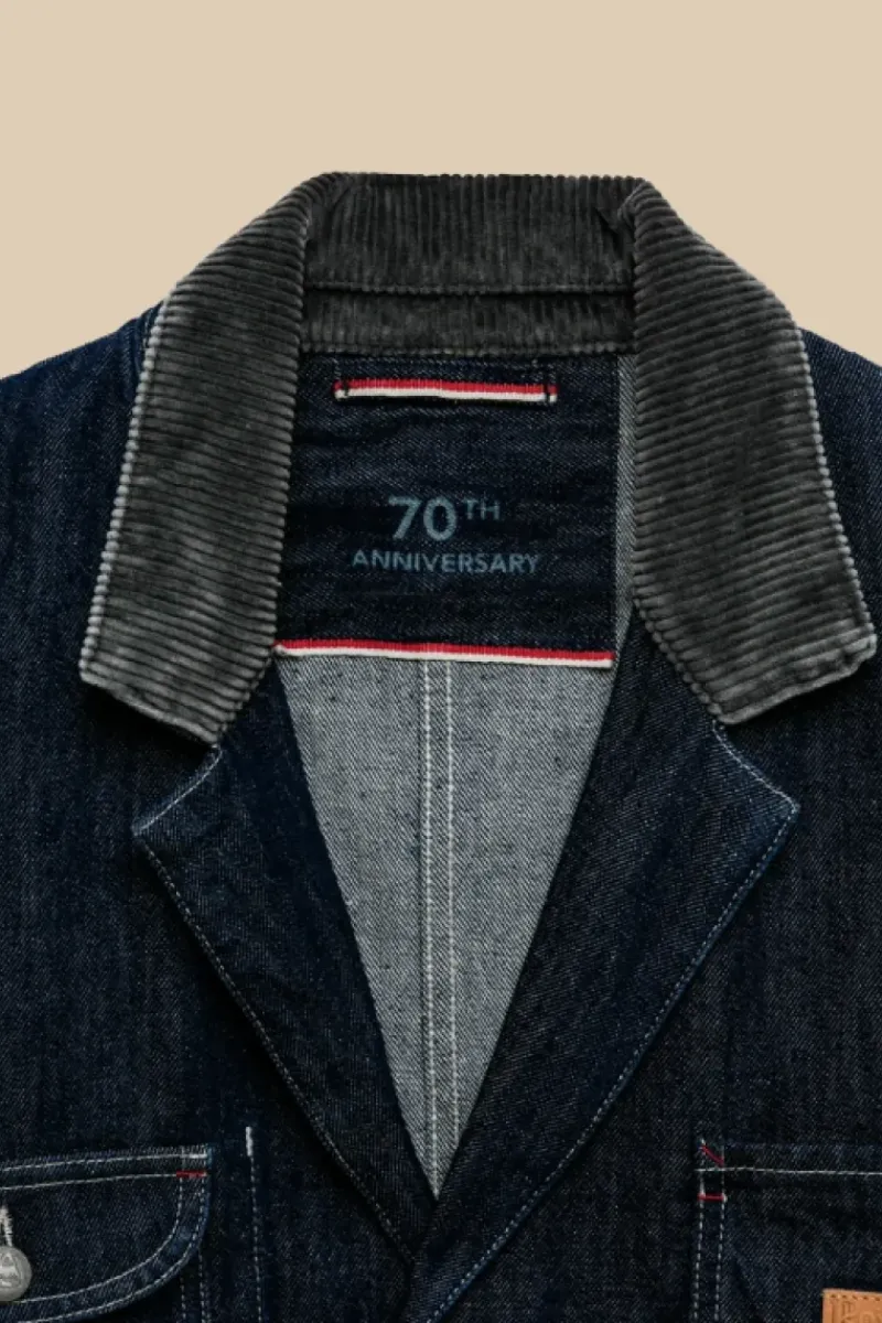 Uomo Roy Rogers Capispalla|Giacca Lavoro 70th Denim Cimosa Rinse