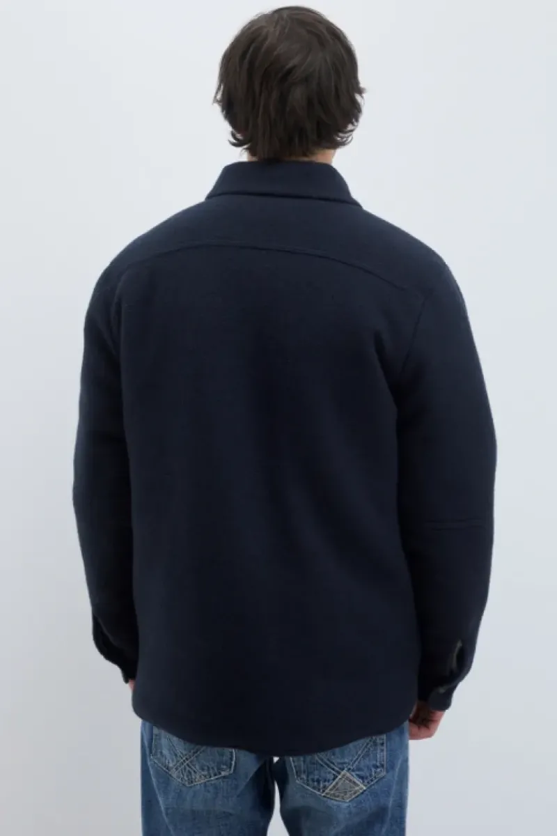Uomo Roy Rogers Capispalla|Giacca Navy Light Melton