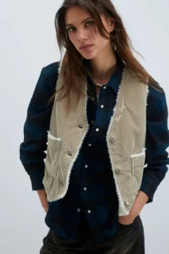 Donna Roy Rogers Capispalla|Gilet Old Glory In Velluto
