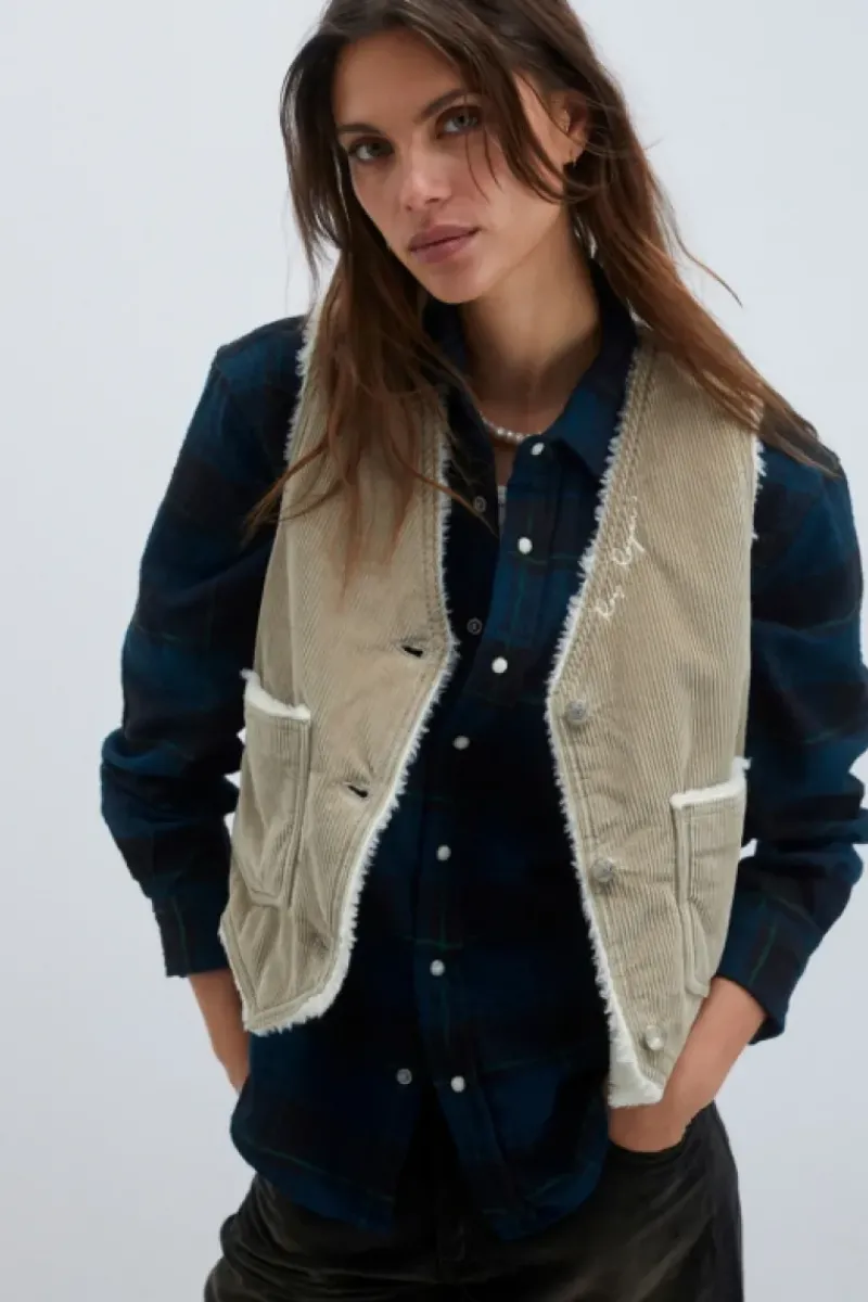 Donna Roy Rogers Capispalla|Gilet Old Glory In Velluto
