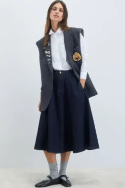 Donna Roy Rogers Pantaloni E Gonne|Gonna Loren Denim Rinse