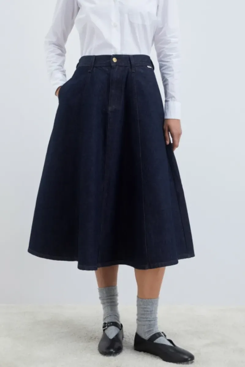 Donna Roy Rogers Pantaloni E Gonne|Gonna Loren Denim Rinse