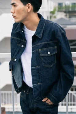 Uomo Roy Rogers Capispalla|Made In Japan-giacca Type X Selvedge Sun Dry