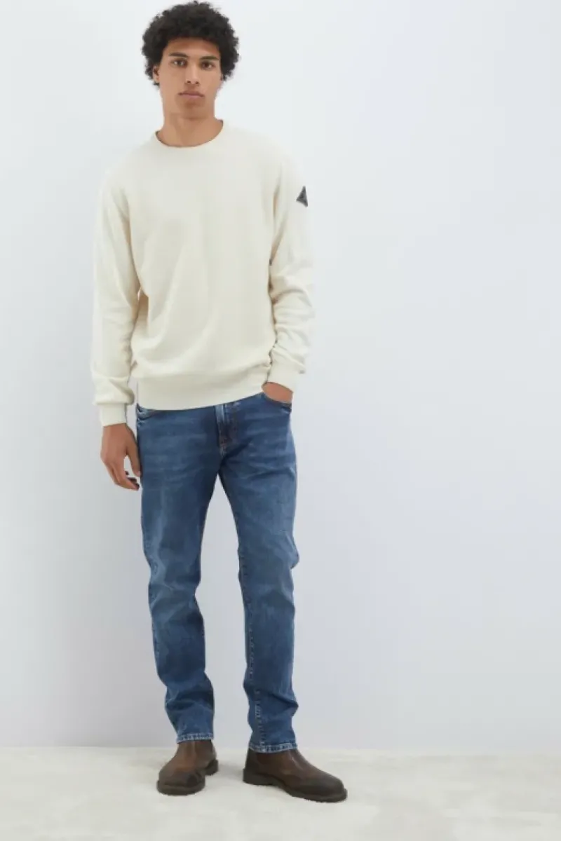 Uomo Roy Rogers Maglieria E Felpe|Maglia Girocollo In Cotone Punto Spillo