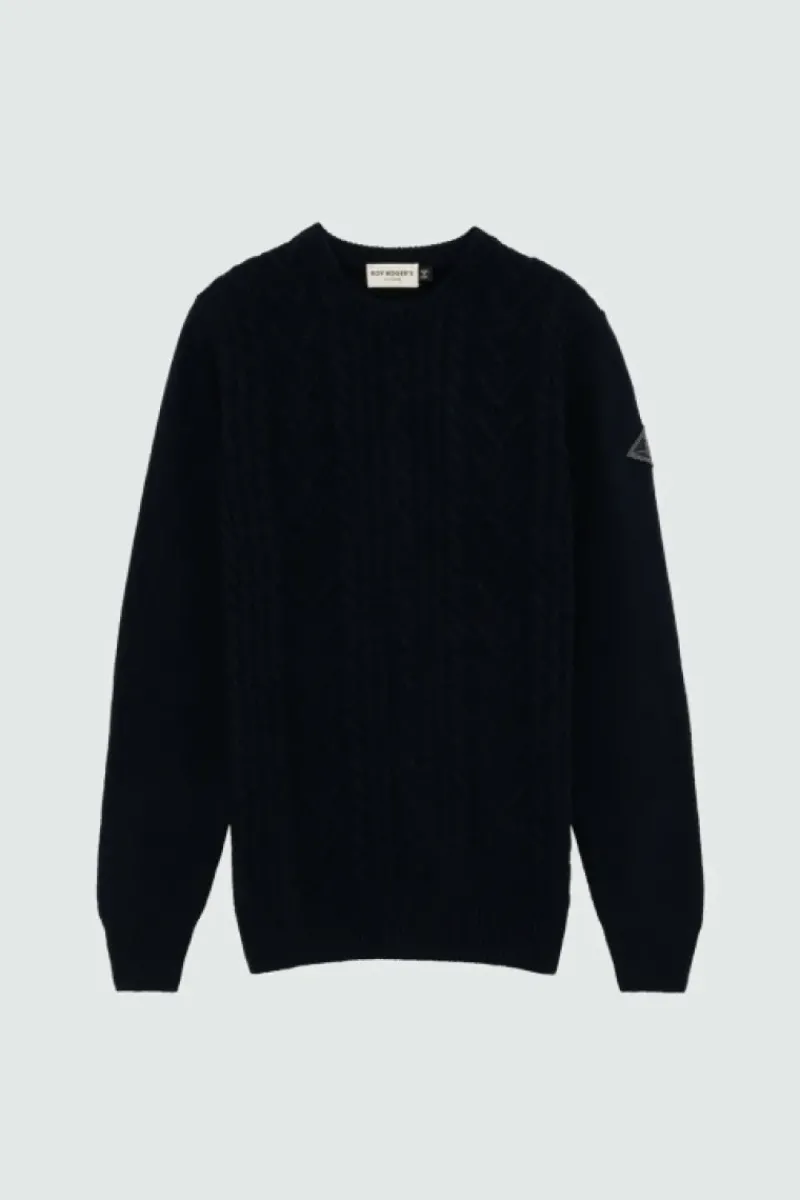 Uomo Roy Rogers Maglieria E Felpe|Maglia Girocollo In Lana E Cashmere Fisherman