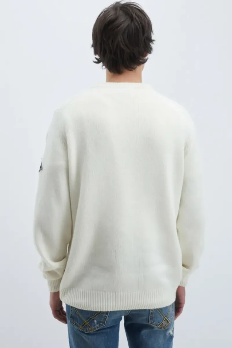 Uomo Roy Rogers Maglieria E Felpe|Maglia Girocollo In Lana E Cashmere Fisherman