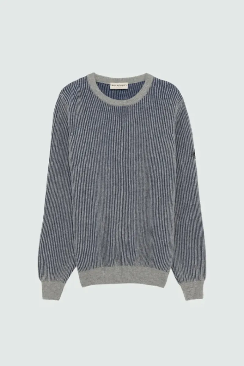 Uomo Roy Rogers Maglieria E Felpe|Maglia Girocollo In Lana E Cashmere Bicolor