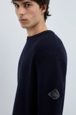 Uomo Roy Rogers Maglieria E Felpe|Maglia Girocollo In Lana Punto Inglese