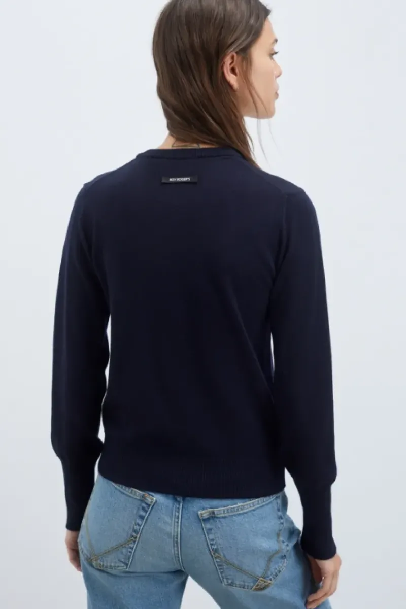 Donna Roy Rogers Maglieria E Felpe|Maglia Girocollo In Pura Lana