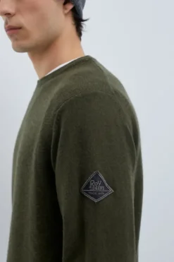 Uomo Roy Rogers Maglieria E Felpe|Maglia Girocollo Punto Stuoia In Lana E Cashmere