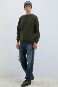 Uomo Roy Rogers Maglieria E Felpe|Maglia Girocollo Punto Stuoia In Lana E Cashmere