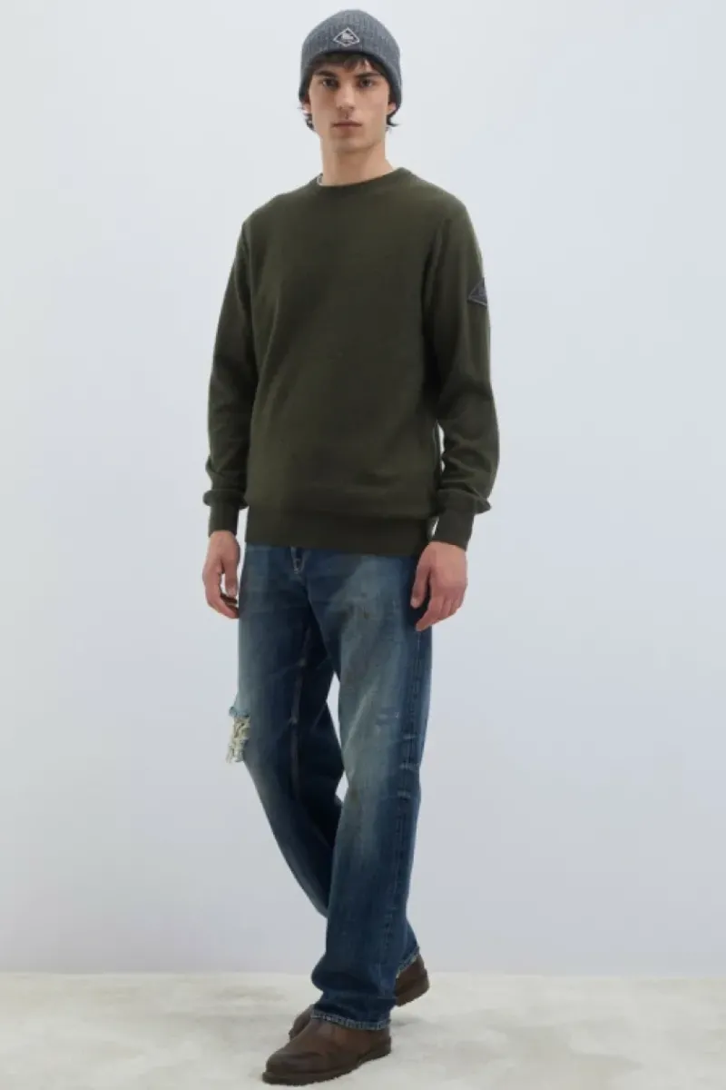 Uomo Roy Rogers Maglieria E Felpe|Maglia Girocollo Punto Stuoia In Lana E Cashmere