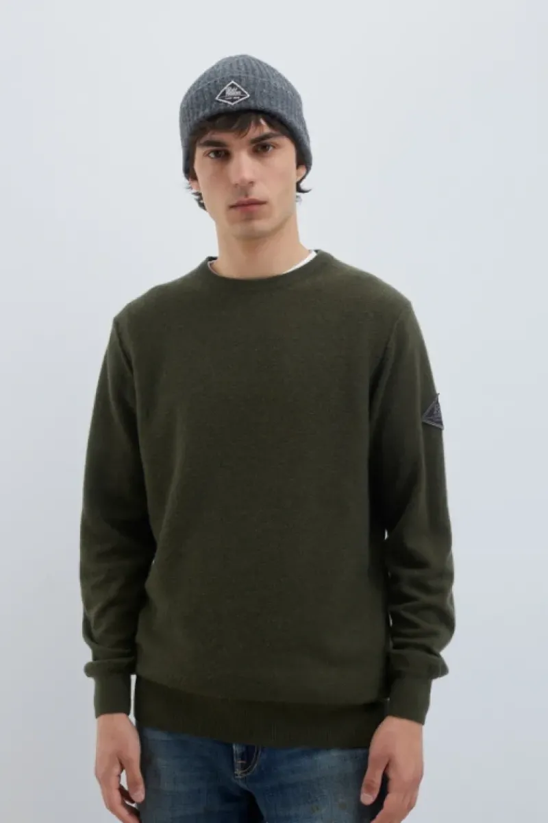 Uomo Roy Rogers Maglieria E Felpe|Maglia Girocollo Punto Stuoia In Lana E Cashmere