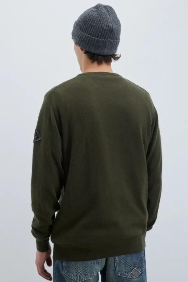 Uomo Roy Rogers Maglieria E Felpe|Maglia Girocollo Punto Stuoia In Lana E Cashmere
