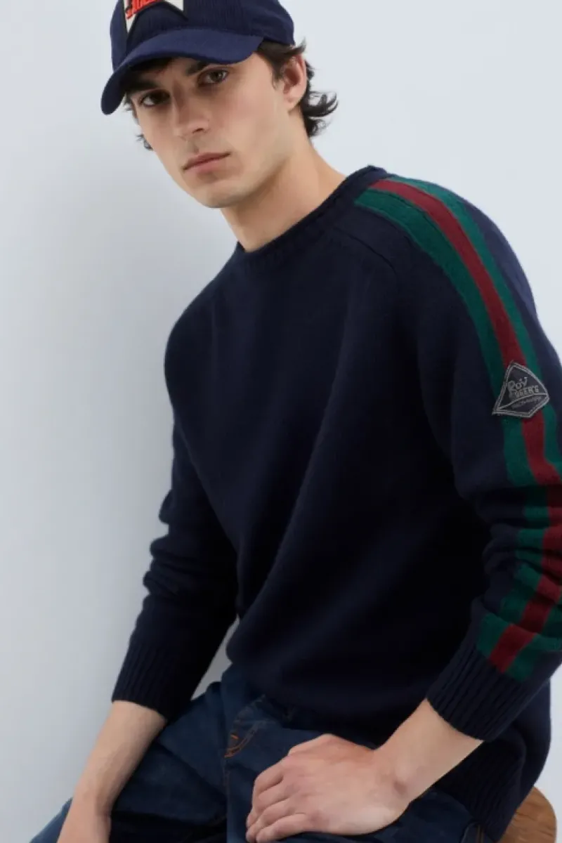 Uomo Roy Rogers Maglieria E Felpe|Maglia Girocollo Racing In Lana E Cashmere