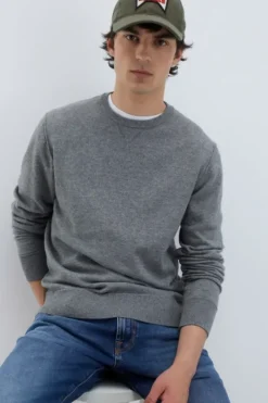 Uomo Roy Rogers Maglieria E Felpe|Maglia Girocollo Raw Edge In Lana E Cashmere