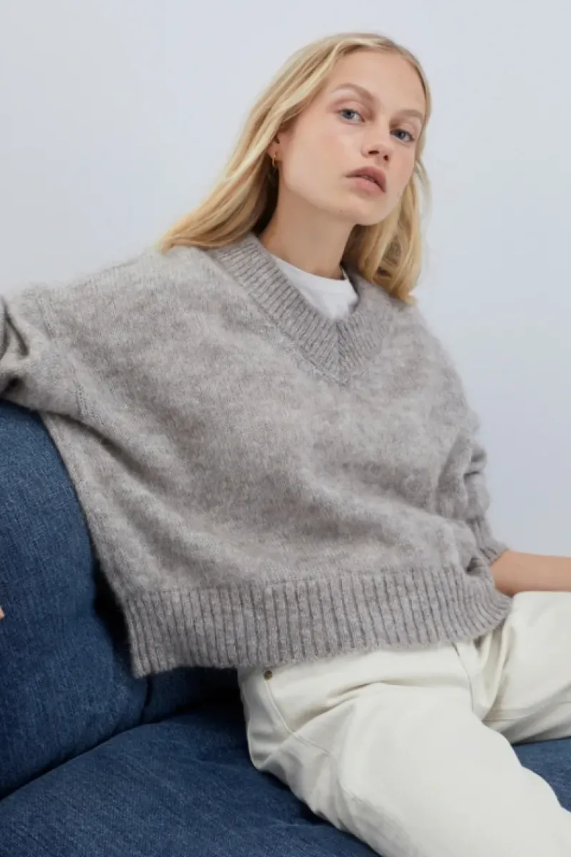 Donna Roy Rogers Maglieria E Felpe|Maglia Scollo V In Mohair