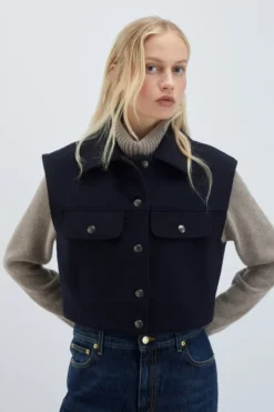 Donna Roy Rogers Capispalla|Mini Gilet Melton