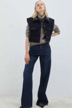 Donna Roy Rogers Capispalla|Mini Gilet Melton