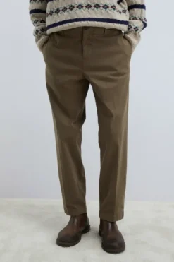 Uomo Roy Rogers Pantaloni|Pantalone Chino Ivy In Gabardina